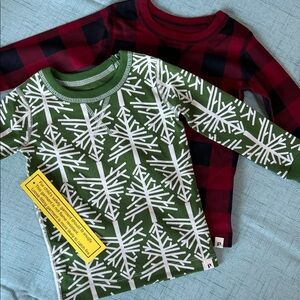 Pact organic cotton unisex kids Pajamas Tops Set of 2